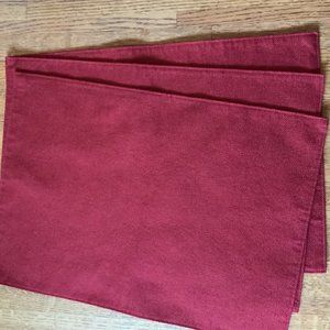 Three Red Placemats